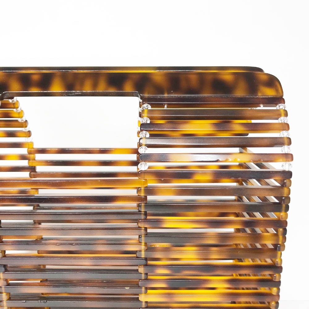 Acrylic Square Handbag in Tortoise - Picture 7 of 8